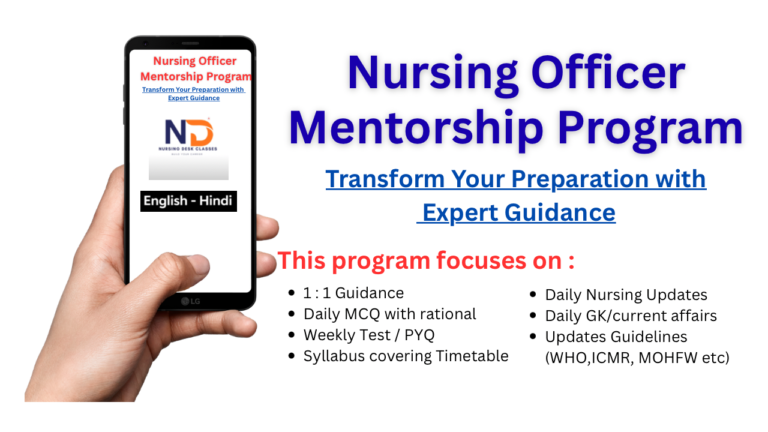Nursing Officer Mentorship Program